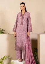iznik, eid festive lawn 25’ , 3 PIECE SUIT , unstitched, lawn , pink color , Efl-04, FRONT