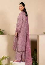iznik, eid festive lawn 25’ , 3 PIECE SUIT , unstitched, lawn , pink color , Efl-04, back