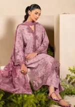 iznik, eid festive lawn 25’ , 3 PIECE SUIT , unstitched, lawn , pink color , Efl-04, FRONT shirt look
