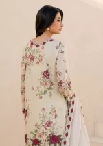iznik, eid festive lawn 25’ , 3 PIECE SUIT , unstitched, lawn , white color , Efl-05, back
