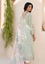 iznik, eid festive lawn 25’ , 3 PIECE SUIT , unstitched, lawn , warm grey color , Efl-07, back