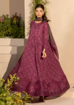 iznik, eid festive lawn 25’ , 3 PIECE SUIT , unstitched, lawn , reddish pink color , Efl-09, FRONT