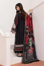 Baroque Eid Lawn 25 , 3 PIECE SUIT , Black , lawn , EL-D01, BACK