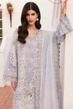 Baroque Eid Lawn 25 , 3 PIECE SUIT , Black , lawn , EL-D02, FRONT & dupatta