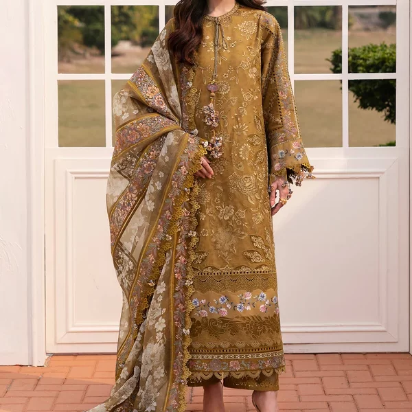Baroque Eid Lawn 25 , 3 PIECE SUIT , Black , lawn , EL-D03, FRONT