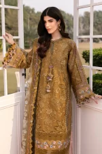 Baroque Eid Lawn 25 , 3 PIECE SUIT , Black , lawn , EL-D03, FRONT neck