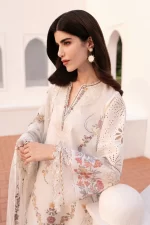 Baroque Eid Lawn 25 , 3 PIECE SUIT , unstitched, Black , lawn , EL-D06, sleeves