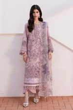 Baroque Eid Lawn 25 , 3 PIECE SUIT , unstitched, Black , lawn , EL-D08, FRONT