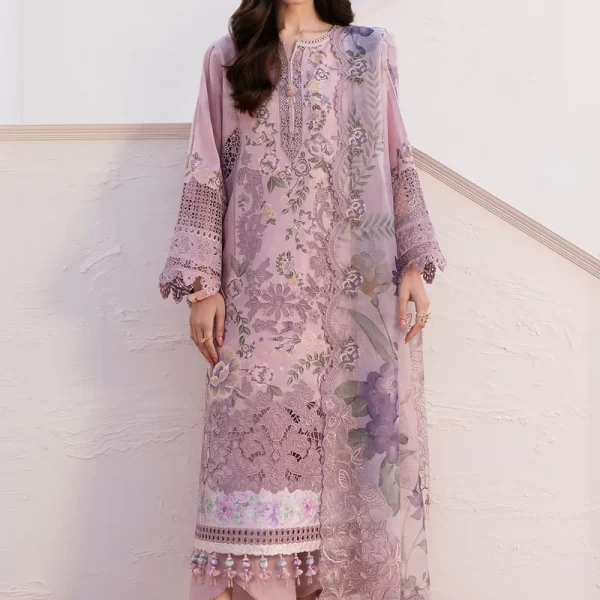 Baroque Eid Lawn 25 , 3 PIECE SUIT , unstitched, Black , lawn , EL-D08, FRONT