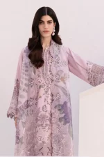 Baroque Eid Lawn 25 , 3 PIECE SUIT , unstitched, Black , lawn , EL-D08, FRONT and dupatta