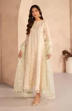 Zarif Lawn 25 , 3 PIECE SUIT , unstitched, ivory , lawn , UNST-LWN-01, FRONT
