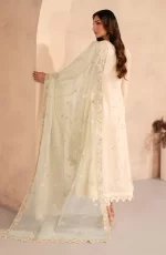 Zarif Lawn 25 , 3 PIECE SUIT , unstitched, ivory , lawn , UNST-LWN-01, BACK