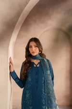 Zarif Lawn 25 , 3 PIECE SUIT , unstitched, ivory , lawn , UNST-LWN-03, FRONT neck