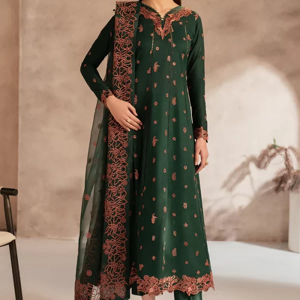 Zarif Lawn 25 , 3 PIECE SUIT , unstitched, green, lawn , UNST-LWN-04, FRONT