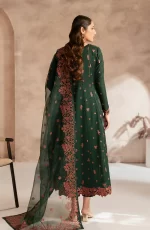 Zarif Lawn 25 , 3 PIECE SUIT , unstitched, green, lawn , UNST-LWN-04, back