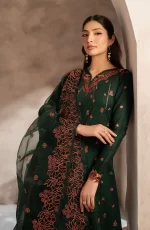 Zarif Lawn 25 , 3 PIECE SUIT , unstitched, green, lawn , UNST-LWN-04, dupatta