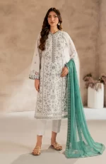 Zarif Lawn 25 , 3 PIECE SUIT , unstitched, green, lawn , UNST-LWN-05, FRONT
