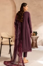 Zarif Lawn 25 , 3 PIECE SUIT , unstitched, maroon, lawn , UNST-LWN-06, back
