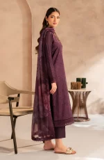 Zarif Lawn 25 , 3 PIECE SUIT , unstitched, maroon, lawn , UNST-LWN-06, side look