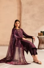 Zarif Lawn 25 , 3 PIECE SUIT , unstitched, maroon, lawn , UNST-LWN-06, dupatta