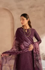 Zarif Lawn 25 , 3 PIECE SUIT , unstitched, maroon, lawn , UNST-LWN-06, FRONT neck