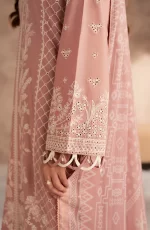 Zarif Lawn 25 , 3 PIECE SUIT , unstitched, pink , lawn , UNST-LWN-07, sleeves