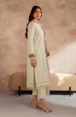 Zarif Lawn 25 , 3 PIECE SUIT , unstitched, green , lawn , UNST-LWN-08, side look