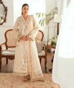 Pakistani clothing brands qalamkar luxury lawn eid edit collection 2025, unstitched 3 piece suit, sb-01, front