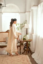 Pakistani clothing brands qalamkar luxury lawn eid edit collection 2025, unstitched 3 piece suit, sb-01
