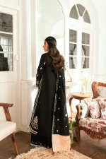 Pakistani clothing brands qalamkar luxury lawn eid edit collection 2025, unstitched 3 piece suit, sb-03 Misha, back