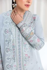 Pakistani clothing brands qalamkar luxury lawn eid edit collection 2025, unstitched 3 piece suit, sb-04 Zarish, sleeves