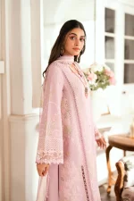 Pakistani clothing brands qalamkar luxury lawn eid edit collection 2025, unstitched 3 piece suit, sb-06 komal, sleeves