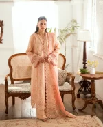 Pakistani clothing brands qalamkar luxury lawn eid edit collection 2025, unstitched 3 piece suit, sb-07 zoya, front