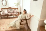 Pakistani clothing brands qalamkar luxury lawn eid edit collection 2025, unstitched 3 piece suit, sb-08 rimsha