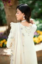 Pakistani clothing brands qalamkar luxury lawn eid edit collection 2025, unstitched 3 piece suit, sb-09 Adeena, back