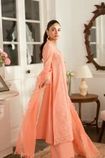 Pakistani clothing brands qalamkar luxury lawn eid edit collection 2025, unstitched 3 piece suit, sb-12 Jafa,