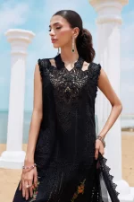 Pakistani clothing brands maria b lawn eid collection 2025, unstitched 3 piece suit, el-25-01, front kameez style