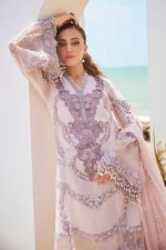 Pakistani clothing brands maria b lawn eid collection 2025, unstitched 3 piece suit, el-25-02, front kameez