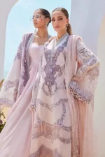 Pakistani clothing brands maria b lawn eid collection 2025, unstitched 3 piece suit, el-25-02, 2 different styles