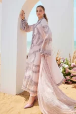 Pakistani clothing brands maria b lawn eid collection 2025, unstitched 3 piece suit, el-25-02, salwar kameez & dupatta