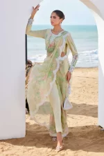 Pakistani clothing brands maria b lawn eid collection 2025, yellow unstitched 3 piece embroidered suit, el-25-04, salwar, kameez & dupatta