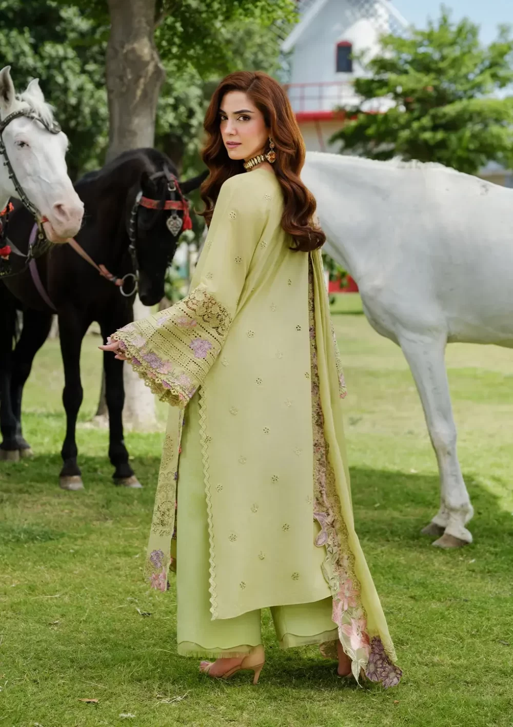Elaf Premium Luxury Lawn Collection 2025 | ELH-1A PISTACIA, 3-piece Pakistani designer lawn suits in the UK- Zee Collections. back