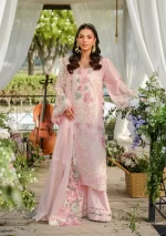 Elaf Premium Luxury Lawn Collection 2025 | ELH-1A PISTACIAELH-1B SOPHIA, 3-piece Pakistani designer lawn suits in the UK- Zee Collections. salwar kameez and dupatta