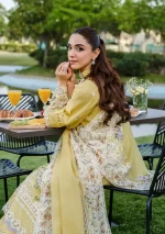 Elaf Premium Luxury Lawn Collection 2025 | ELH-4A DANDELION, 3-piece Pakistani designer lawn suits in the UK- Zee Collections. dupatta border