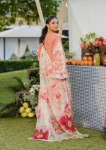 Elaf Premium Luxury Lawn Collection 2025 | ELH-5A AUTUMN DREAM, 3-piece Pakistani designer lawn suits in the UK- Zee Collections. back