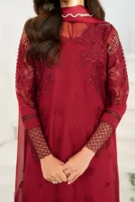 Iznik Festive Edition 2025 | IFE-01, 3-piece Pakistani designer lawn suits in the UK- Zee Collections. FRONT shirt neck design