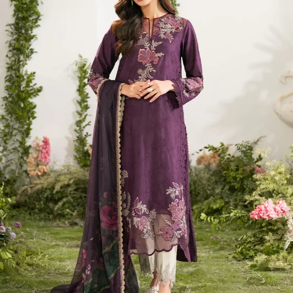 Iznik Festive Edition 2025 | IFE-03, 3-piece Pakistani designer lawn suits in the UK- Zee Collections. FRONT