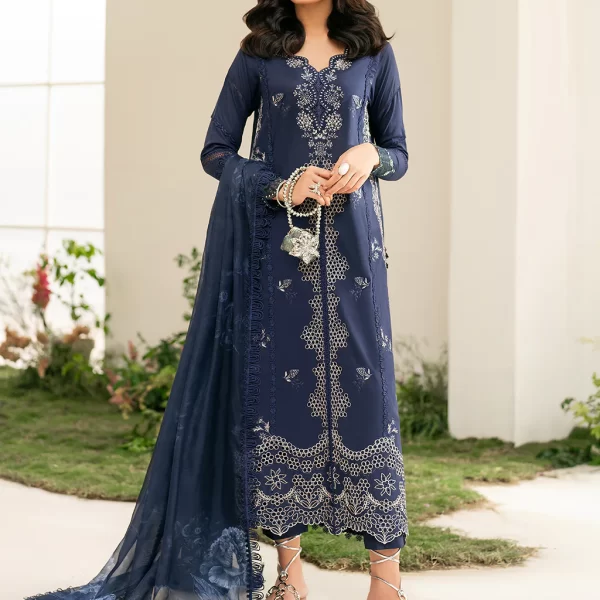 Iznik Festive Edition 2025 | IFE-04, 3-piece Pakistani designer lawn suits in the UK- Zee Collections. FRONT