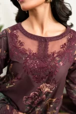 Iznik Festive Edition 2025 | IFE-10, 3-piece Pakistani designer lawn suits in the UK- Zee Collections. shirt neck design