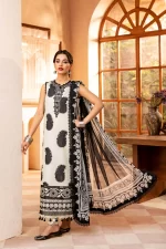 Pakistani clothing brands Maria B M. Basics Unstitched Eid II Lawn 25’, unstitched 3-piece lawn suit, MB-D-11B, front